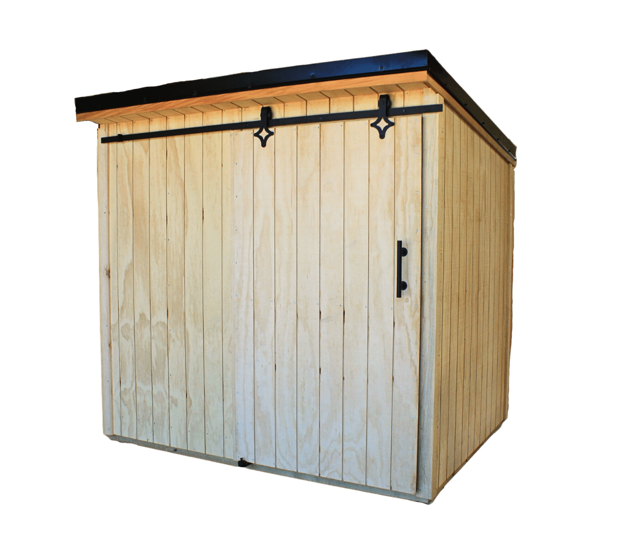 2.4m Wood Shed, Timber Shed, Barn Door Sheds NZ - Good Wood