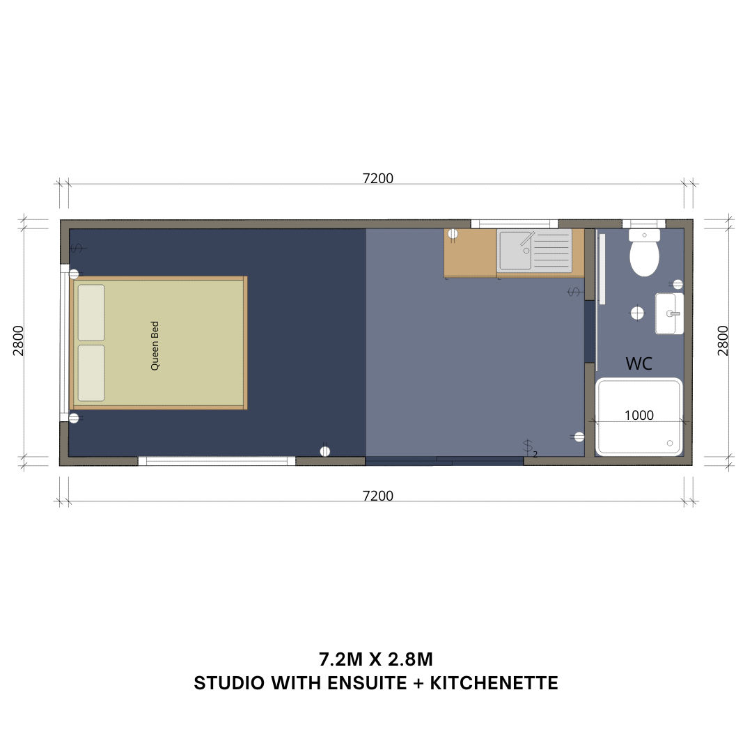 7.2m Studio with Ensuite