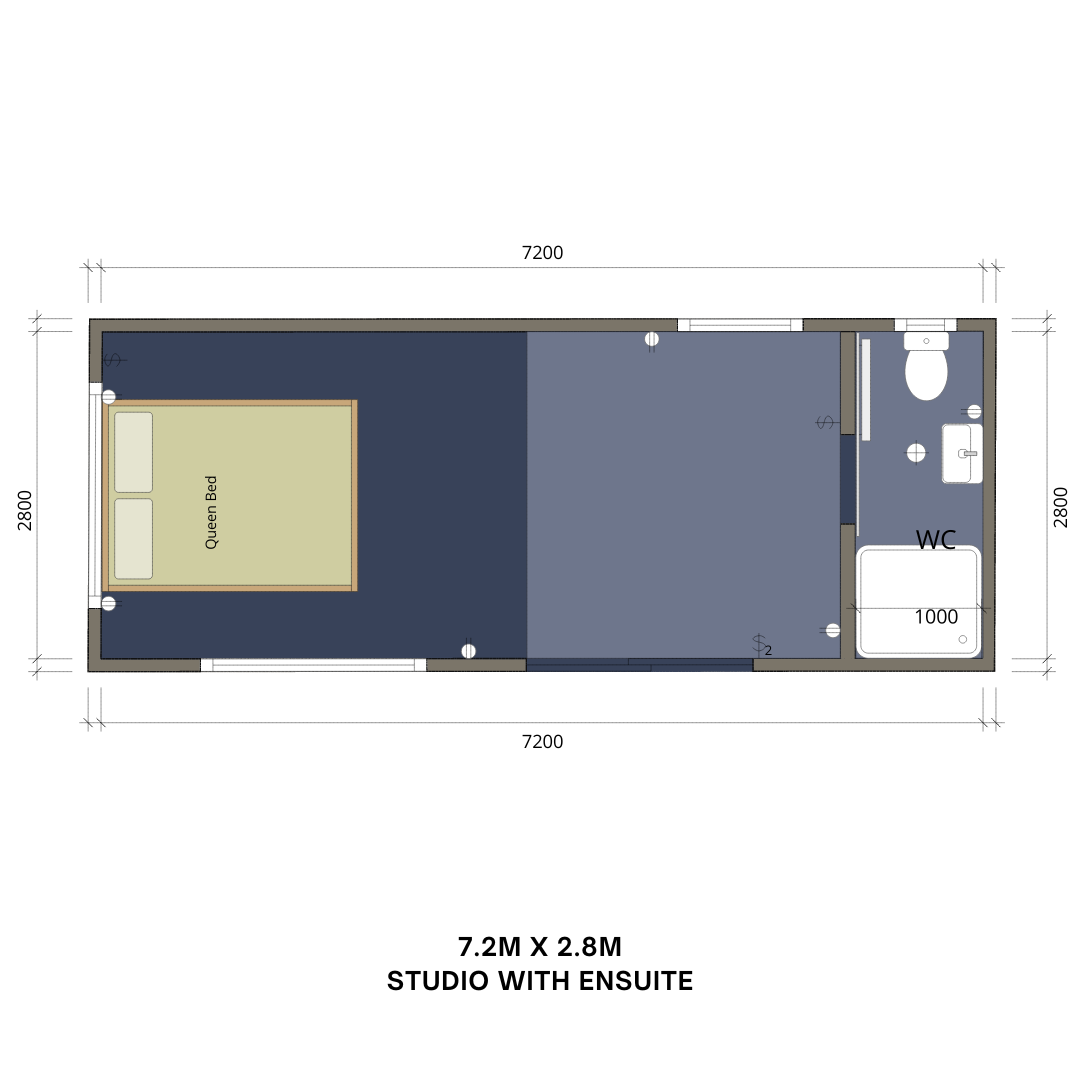 7.2m Studio with Ensuite