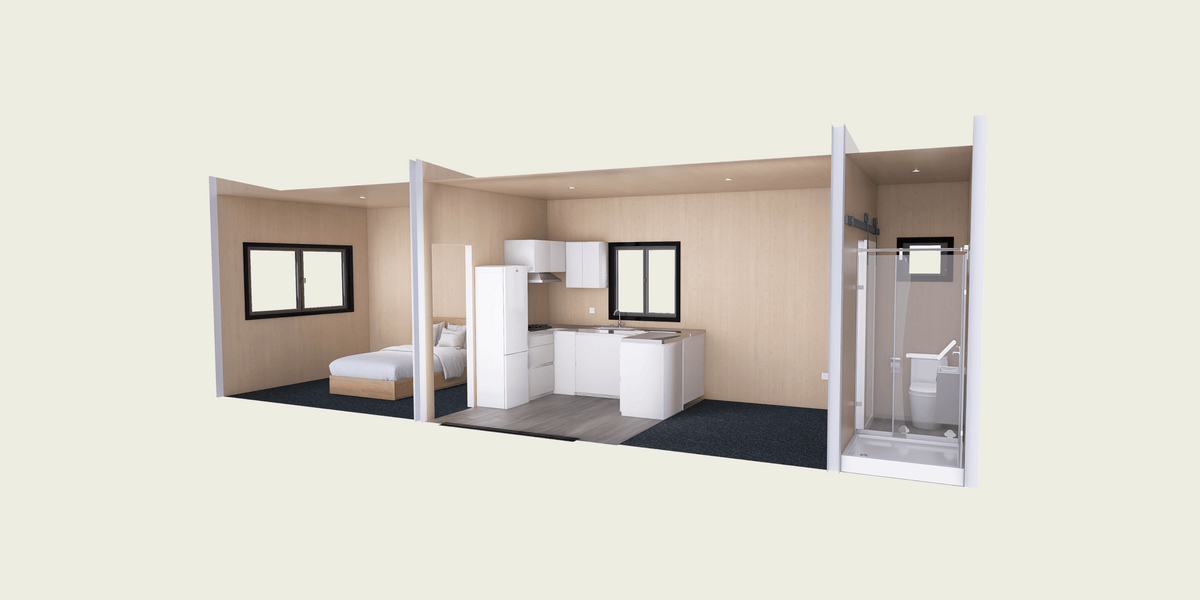 9.6m One Bedroom Self-Contained Unit