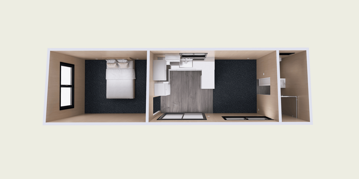 9.6m One Bedroom Self-Contained Unit